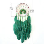 Christmas Crystal Dream Catcher with Lights Handmade Christmas Dreamcatcher Hanging Decoration Home Wall Decoration Craft Ornament