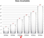 WGVI Quality Thick Clear Cylinder Glass Vases, 3" W x 8" H, Bud Vase Skinny Narrow Floral Bouquet Flower Container for Wedding Centerpieces Tabletop Décor Brush Pen Holder, Bulk Wholesale, 18 Pieces