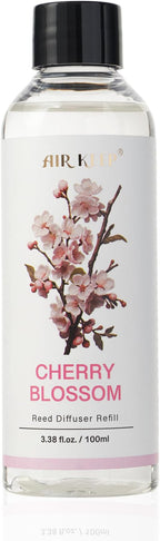 Airkeep Reed Diffuser Oil Refill/Cherry Blossom/3.38oz（100ml/1 Pack/Scented Oil Refill for Reed Diffuser Home Fragrance for Bedroom, Bathroom Office Home Decor