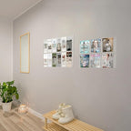Acrylic Brochure Pamphlet Holder, 6 Magazine Holders and 12 Pamphlet Holders, Clear Brochure Display Holder Wall Mount, Trifold Flyer Rack, Literature Storage Rack for Home, Offices, Waiting Room