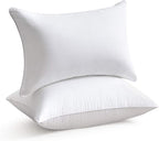 Leeden 12 x 20 Pillow Inserts (Set of 2) - Throw Pillow Inserts with 100% Cotton Cover - Decorative Rectangle Interior Sofa Pillow Inserts with Zipper for Sofa, Couch and Home Decor- White