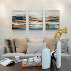 MHARTK66 Abstract Nature Landscape Wall Art for Living Room, Set of 3 Modern Canvas Prints Paintings Artwork for Walls, Wall Decor Pictures for Bedroom Dining Room Office Home Decoration 16x24 Inch