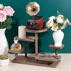 PH PandaHall 5 Layer Wood Riser Stand Tiered Display Stand Jewelry Organizer Holder Tiered Tray Rack Wood Flower Plant Shelf Display for Jewelry Succulent Plants Home Decoration Room Office Party