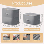 1 PCS XL Ultra Space Saving Self Compression Organizer space saver bags Space Saving bags for storage clothes, blankets, Comforters, Bedding Sets (Gray, 21.3 x 23.6 x 16.5 inches)