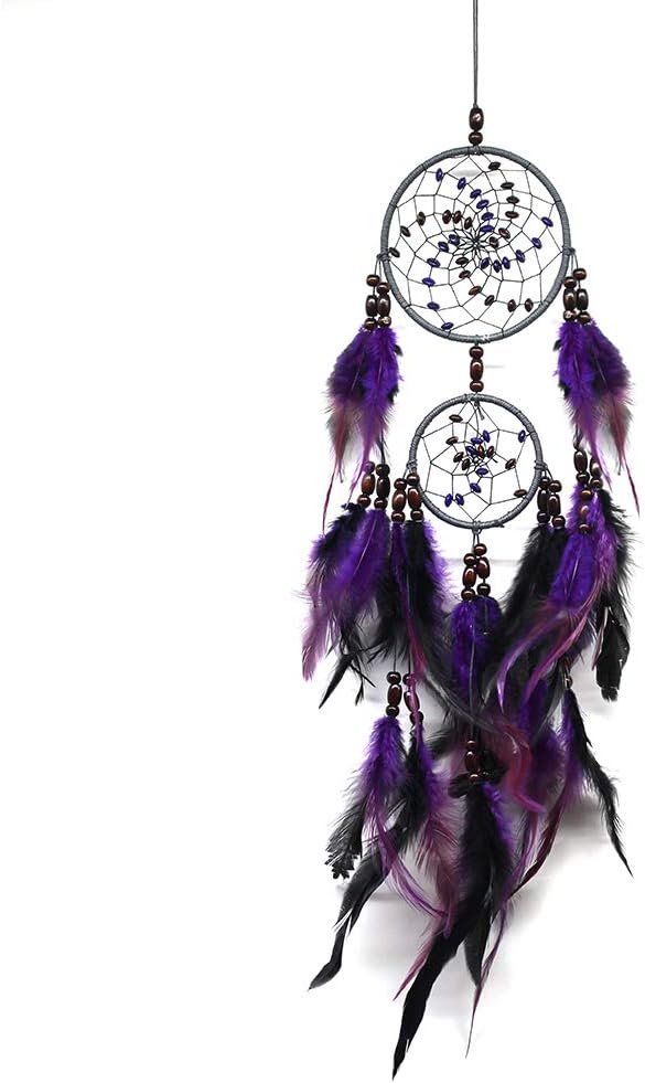 Dream Catchers Purple Handmade Feather Dreamcatcher