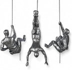 Large Set of 3 Climbing Men Wall Art Decor Sculpture,Nordic Modern Simplicity Decorative Wall Art, Climbing Man Sculptures,Home & Office Climber Gifts