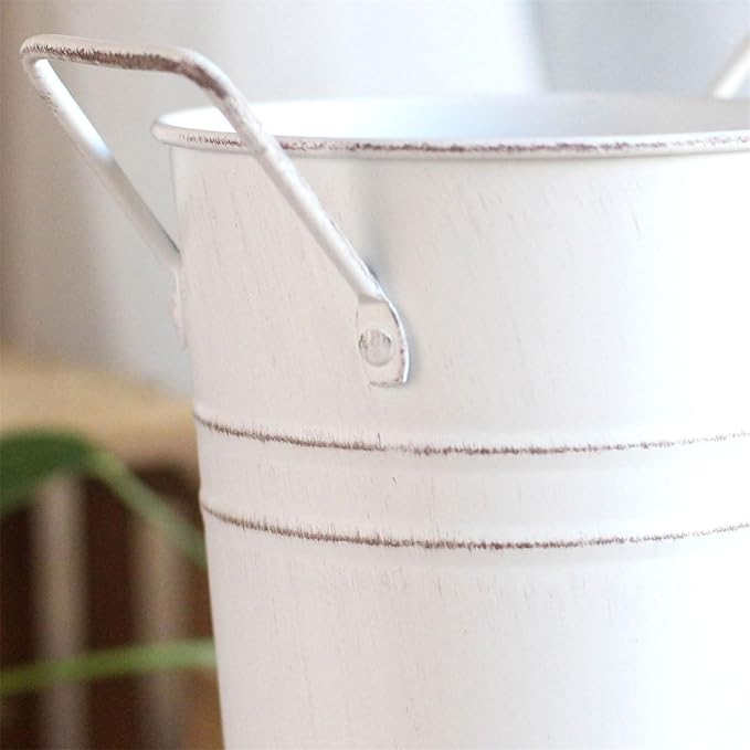 10.03 inches * 5.51 inches, small metal umbrella stand, retro style entryway storage bin, multi-functional bracket, can hold canes, walking sticks, and other home decorations.