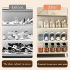 Shoe Slots Organizer, 15 Pack - Adjustable Shoe Stacker for Closet Storage, Clear Double Layer Space Saver, Durable and Stackable Shoe Holder for Sneakers Heels and Flat