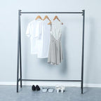Black Modern Clothing Rack Metal,Retail Clothing Racks for Boutiques,Clothes Racks for Hanging Clothes,59in Industrial Iron Garment Rack