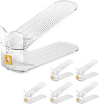 Clear Shoe Slot Organizers 6PACK Shoe Stacker Organizer for Closet Adjustable Shoes Rack Holders Zapateras Organizers