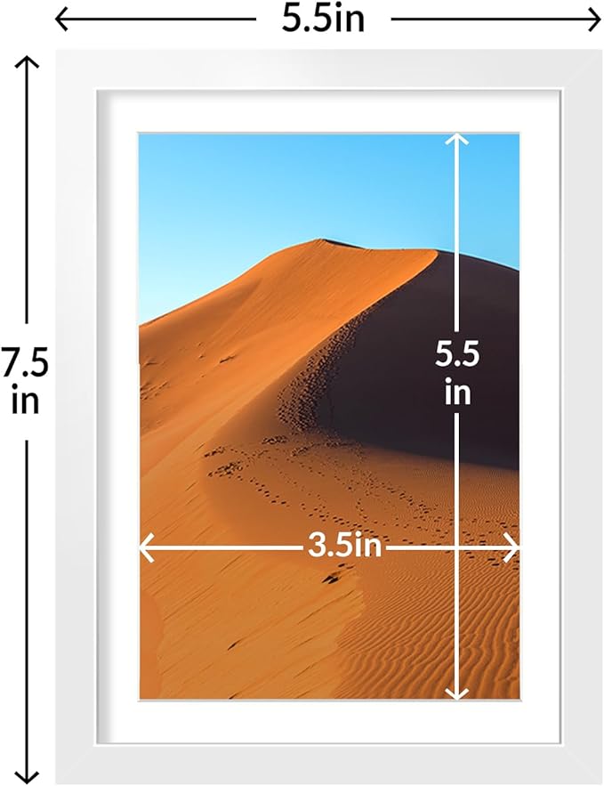 LaVie Home 5x7 Picture Frame White Set of 10, Display 4x6 with Mat or 5 x 7 Without Mat Picture, Photo Frame Collage for Wall Gallery or Table Deco, Hanging or Tabletop Display