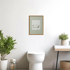 Funny Kids Bathroom Wall Art Cute Boy in Bathtub Wall Decor Picture, Eclectic Child Nursery Bathroom Poster Canvas Prints painting for Restroom 12x16 inch Wood Framed