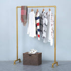 Industrial Pipe Clothing Rack 59in,Clothes Racks for Hanging Clothes,Heavy Duty Display Garment Rack