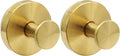 Zorfeter 2 PCS Suction Cup Wreath Hanger, Waterproof Suction Cup Hooks Hanging 15 Lbs Wreath Holder, Strong Hold Suction Hooks for Front Door/Windows/Glass(Gold)