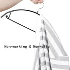 Premium PVC Coating Metal Hangers 20 Pack, Heavyduty, Non Slip Slimline, Suit Jacket T Shirt Hangers, Gold Hooks, Space Saving Clothes Hanger (Black)