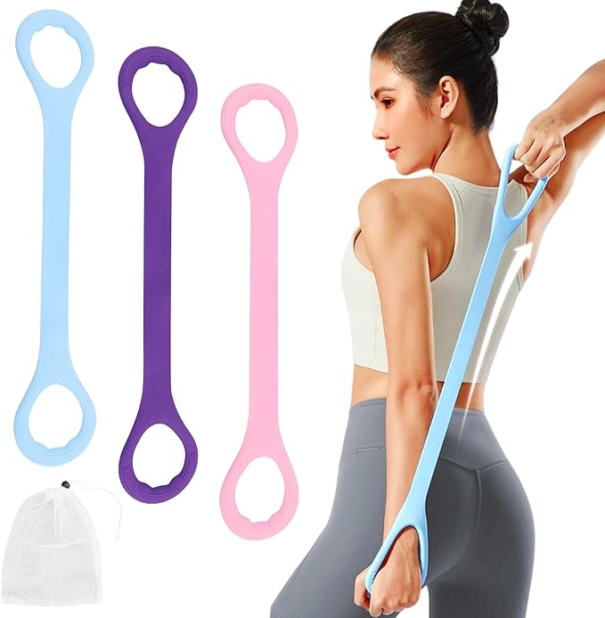 Figure 8 Fitness Resistance Band, 3pcs Arm Back Shoulder Exercise Bands Training Elastic Ropes for Working Out, Exercise Equipment for Physical Therapy,Yoga,Pilates, Stretching