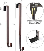 Wreath Hanger (Bronze-1 Pack) - Stainless Steel Adjustable Door Hanger for Front Door, 15-24inch, 20lb Weight Capacity