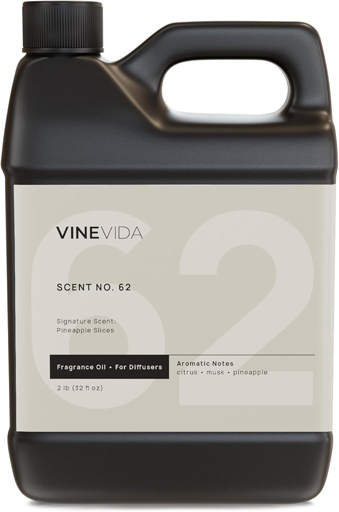 VINEVIDA [32 Fl Oz] Pineapple Slices Fragrance Oil for Cold Air Diffusers, Essential Oils for Diffuser Oil Refill & Air Freshener Room Spray