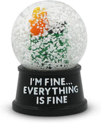 Funny Novelty Snow Globe – Quirky Mini Desk Gift for Office, Home, or Holiday – Unique Collectible Gag Gift for Friends and Coworkers - Dumpster Fire