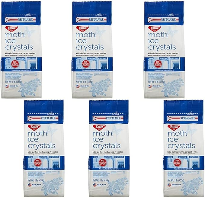 Enoz Moth Crystals 1 Pound - Pack of 6