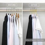 MIZGI Premium Velvet Hangers Pack 50 Pcs Heavyduty - Non Slip Slimline - Velvet Suit Hangers Ivory - Gold Hooks,Space Saving Clothes Hangers …