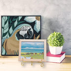 10 Pcs 4 Inch Metal Golden Display Stand, Metal Plate Stands Picture Stands for Display, Picture Holder Stand, Frame Stand