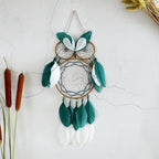 Owl Dream Catcher for Kids,Sdjdhej 1Pcs Owl Dream Catcher with Feather Hanging Decorations Home Ornament Birthday Festival Craft Gift for Girls Kids Women