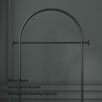Black Arched Garment Rack with Marble Base, Freestanding Metal Clothing Rack for Bedroom,Entryway or Boutique, Modern Heavy Duty Coat Rack