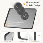 Sweetcrispy Bathroom Wall Mirror, 30x22 Inch Wall Mount Mirror for Over Sink, Modern Rounded Rectangle Vanity Mirrors with Matte Metal Framed, for Home Decor, Living Room, Bedroom, Black