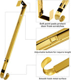 Gold Wreath Hanger, Christmas Decorations Adjustable Wreath Hangers for Front Door Adjustable from 14.9-25 Inches Over The Door Hooks Organizer Larger Hangers Festival Wreaths, Decorations Hook