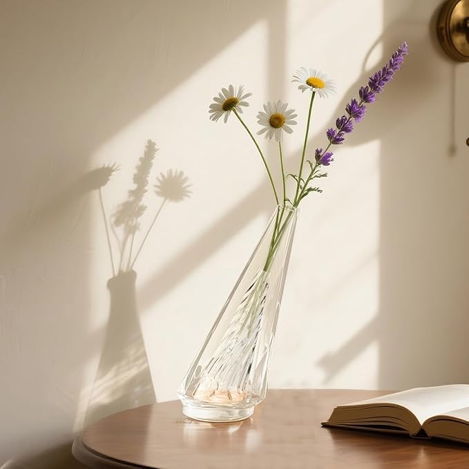 Mini Gradient Glass Vase, Exquisite Desktop Decorative Vase, Pro Glass Replacement (Purple)