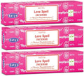 3 Packs Original Satya Sai Baba Nag Champa Incense Sticks Joss Insence - Insense 15g x 3 Box NagChampa Agarbatti (Love Spell)
