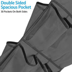 2Pcs 30 Large Pockets Dual Sided Hanging Shoe Organizer for Closet Shoe Storage Shelves with 360 Rotating Hanger Space Saving Storage Bag Hanging Shoe Rack for Bedroom Laundry Room,Black