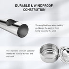 Anfrere Standing Ashtray Outdoor for Patio, Large & Tall Outside Ashtrays for Cigarette Butt Receptacle Disposal, Commercial Metal Smokers Cigar Ash Tray Container with Lid and Trash Can, DN1SR
