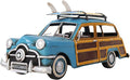HomeRoots 6" Blue and Yellow Metal Hand Painted Decorative Car