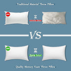 AM AEROMAX 12 × 20 Throw Pillow Memory Foam Pillow Insert - Rectangular Lumbar Support Pillow for Decorative Cushion Bed Couch Sofa - Non-Deforming Over Time