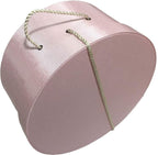 Sarah's Hat Boxes Classic Pink Hat Box – 18.5" x 9.5" (Dia. x Ht.) Handmade in USA – Odorless Non-Toxic Adhesive, Cording Handle – Premium Storage for Hats & Accessories