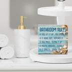 Beach Bathroom Decor Bathroom Rules Starfish Summer Decorations Wooden Box Sign for Home Office Farmhouse Table Shelf