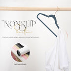 HOUSE DAY Velvet Hangers 60 Pack, Premium Clothes Non-Slip Felt Hangers, Sturdy Navy Blue Men Heavy Duty Coat Hanger, Suit Hanger for Space Saving 360° Rotating Rose Gold Hook