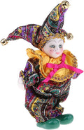 Maxyoung 8 Inch Italian Eros Porcelain Doll, Cute Triangel Clown Dolls, Vintage Figurine, Collectible Toys, Christmas Halloween Birthday Gift, Movable Joints, Colorful