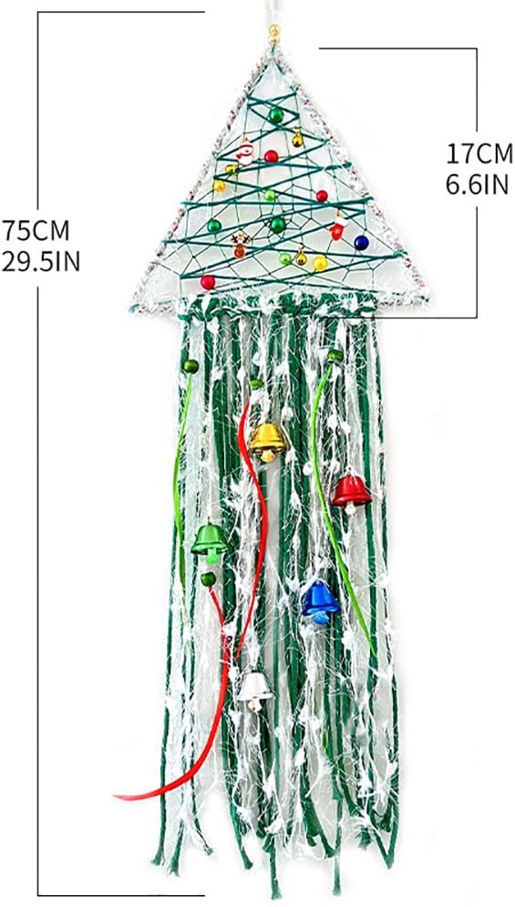 Christmas Tree Dream Catcher Handmade Christmas Dreamcatcher Hanging Decoration Home Wall Decoration Craft Ornament