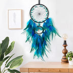 Dream Catcher, Handmade Dreamcatcher with Healing Crystal Stone, Tree of Life Dream Catchers Hanging Ornament for Home Bedroom Birthday Party, Perfect Craft Gift for Kids (Green)