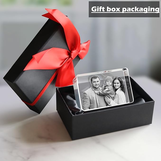3D Crystal Photo,Personalized for Mom,Wife,Grandma, Husband Great with Your Own Photo,Customized Anniversary, Birthday
