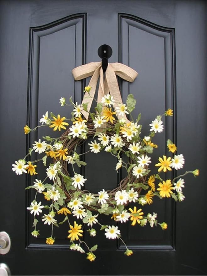Linwnil 2 Pack Magnetic Wreath Hanger Wreath Holder Wreath Hanger Hook for Metal Front Door for Christmas Decorations