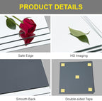 Ruomeng Full Length Mirror Tiles - 12 Inch x 8Pcs Frameless Wall Mirror Full Body Mirror for Home Gym Vanity Bedroom, Living Room