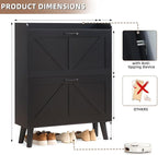 LEYAOYAO Shoe Storage Cabinet with 2 Flip Drawers，Narrow Shoe Storage Cabinet Organizer with Legs for Entryway Hallway, Living Room, Bedroom，Hidden Slim Storage Narrow Shoe Rack Cabinet,Black