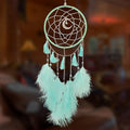 Dream Catchers Green Dream Catcher Wall Decor for Bedroom Kids Girls Boys Birthday Gift Handmade Feather Hanging Ornament