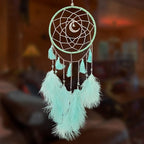 Dream Catchers Green Dream Catcher Wall Decor for Bedroom Kids Girls Boys Birthday Gift Handmade Feather Hanging Ornament