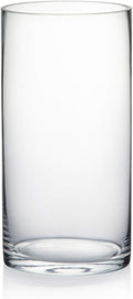 WGV Cylinder Vase, Diameter 5", Height 10", Clear Glass Floral Planter Container, Floating Candle Holder for Wedding Party Event Home Office Decor, 1 Piece