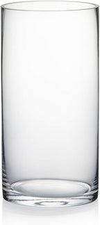 WGV Cylinder Vase, Diameter 5", Height 10", Clear Glass Floral Planter Container, Floating Candle Holder for Wedding Party Event Home Office Decor, 1 Piece
